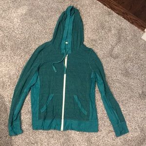 Hooded zip up sweatshirt